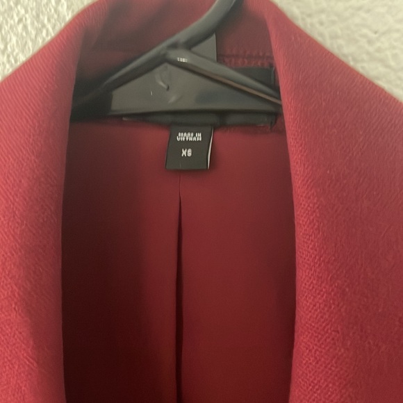 EXPRESS TAILORED LONG BLAZER MAROON WOMEN SIZE SX - Picture 4 of 5